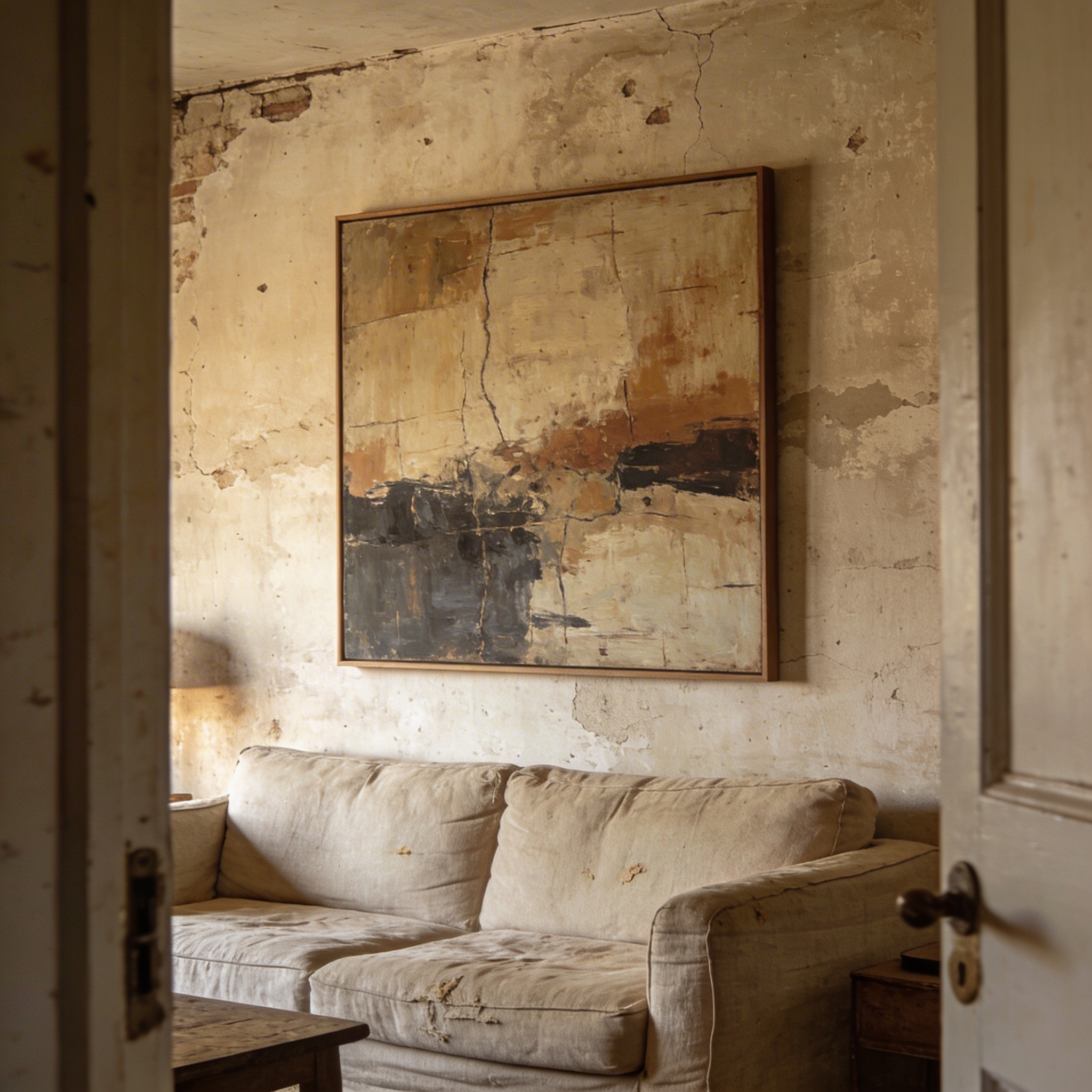 Painting in a warm evening room